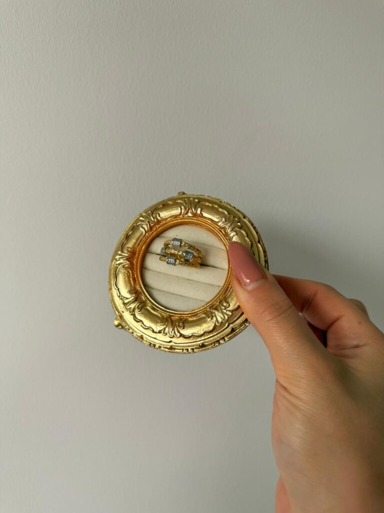 Gold Taşlı Çoklu Yüzük