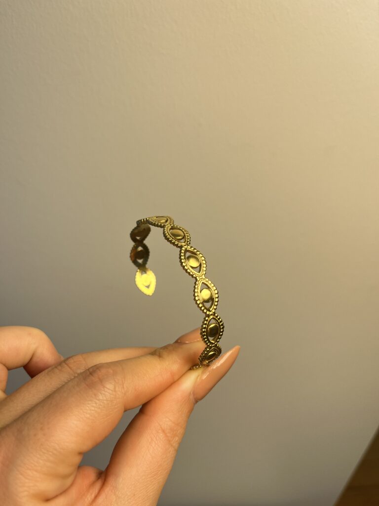 Gold Göz Desen Çelik kelepçe