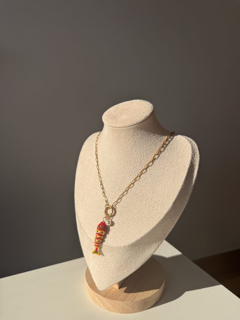 Gold Renkli Balık Kolye