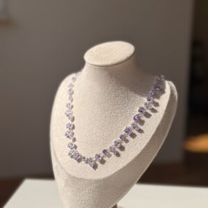 Gold Lila Taş Tasarım Kolye