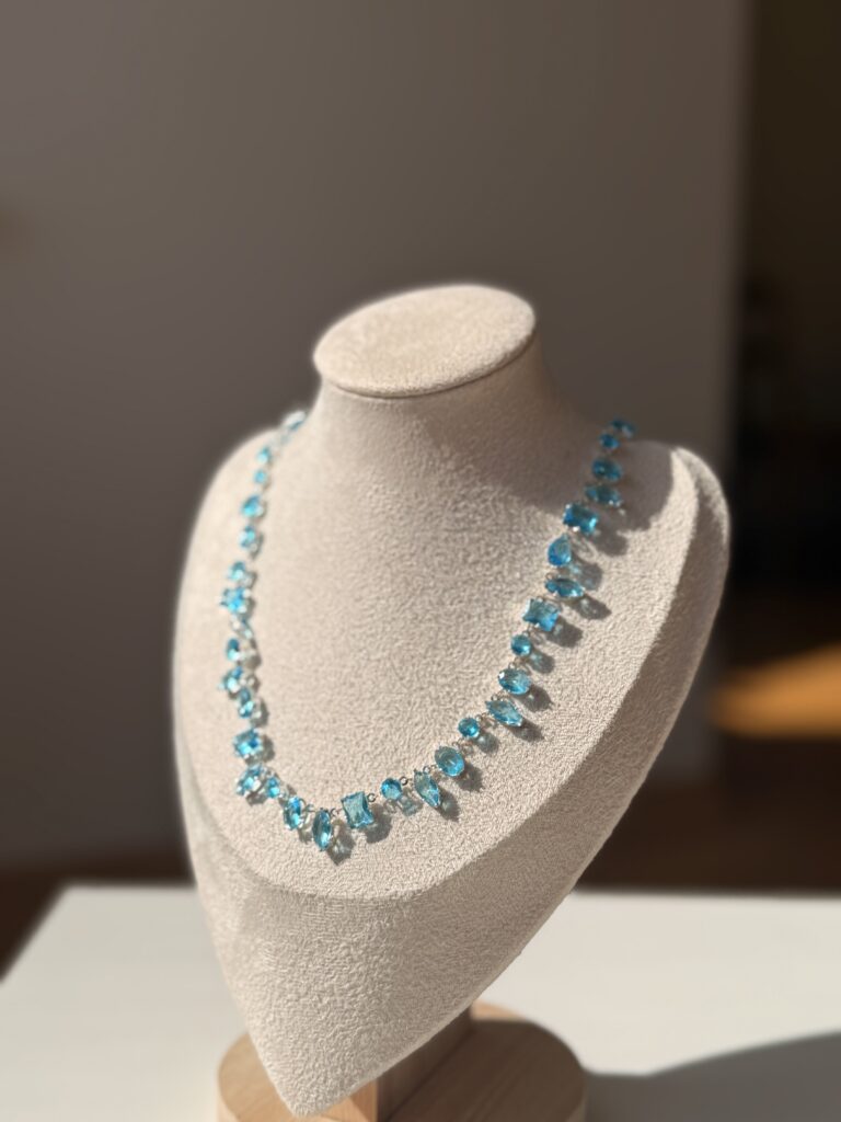 Silver Mavi Taş Tasarım Kolye