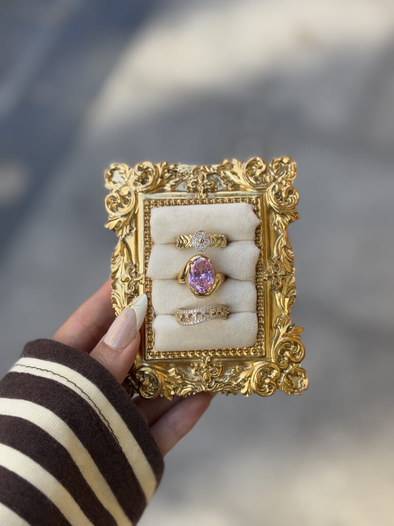 Gold Pembe 3’lü Yüzük Kombin